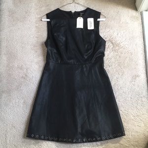 NEW Forever21 Black faux leather dress S